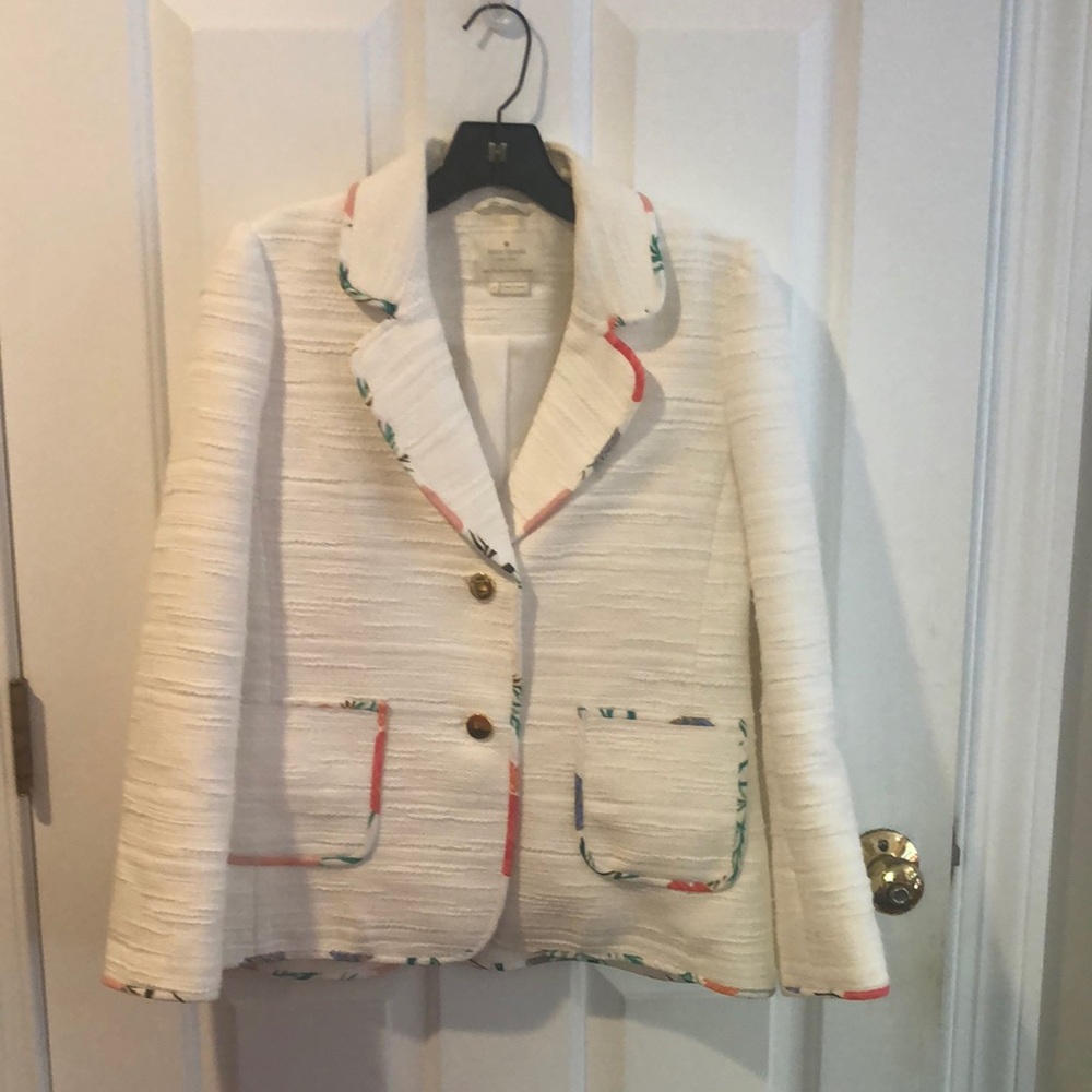 Kate Spade New York Blossom Trim Tweed Jacket - used